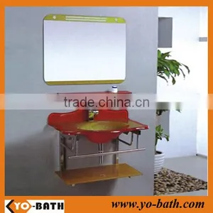 Factory Price Wall Hung Glass Cabinet, Glass Basin Cabinet thumbnail-1