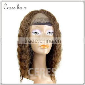 Middle Part Cheap Lace Front Wig With Baby Hair, Brazilian Remy Human Hair Wavy Style Blonde Lace Front Wig thumbnail-1
