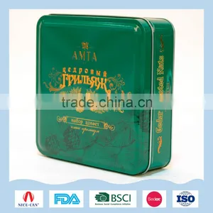 Beautiful Square Tin Box for Biscuit thumbnail-2