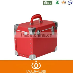 Pink Empty Locking Aluminum Carry Case Rivet Aluminum Travel Case thumbnail-1