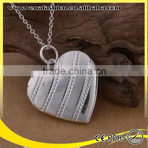 Plated Silver Copper Heart Necklaces With Pendant Doll thumbnail-4