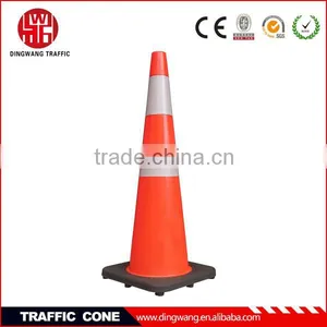 Rubber Base Plastic Traffic Cone thumbnail-1