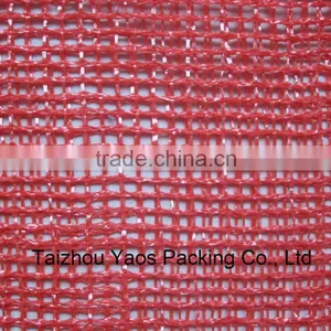 Red Perforated PP Leno Mesh Bag Plastic Plain Onions Bag Label Bag thumbnail-3