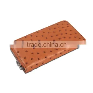Genuine Ostrich Skin Manufacturers News Orange Ladies Hand Purse thumbnail-2