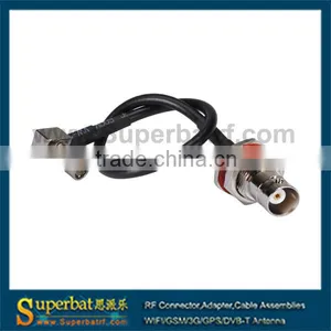 BNC Jumper Cable BNC Female Bulkhead With O-ring to MS-147 Male Right Angle thumbnail-1
