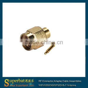 RF Solder SMA Male Coaxial Connector for RG402 Cable thumbnail-1