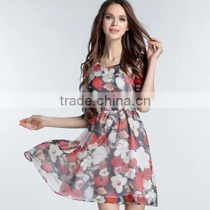 2016 Fashion Long Dress Chiffon New Style With Western Style thumbnail-1