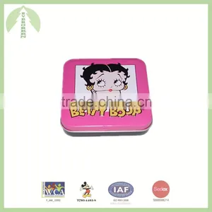 Custom Squre Tin Box With Non-pin Hinge, Embossing Logo thumbnail-1