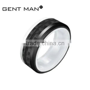 Wholesale New Design Ceramic Solid Carbon Fiber Ring Carbon Filber Ring thumbnail-3
