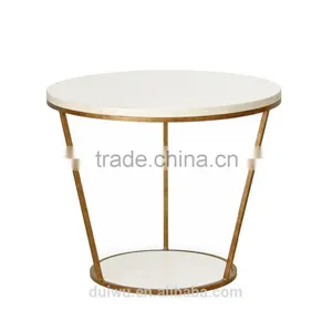 Factory Hot Sale Living Room Decorative Small Round Gold Side Table thumbnail-4