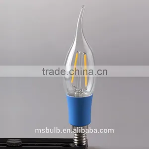 Cheap Led Bulb E14/27 Lamp 220-240V Filament Candle Light With Gold/silver/white/blue Plastic thumbnail-1