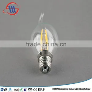 Mingshuai Chandelier LED Filament Candle Candelebra C35 Full Glass Lamp 4W E14 Dimmable thumbnail-1