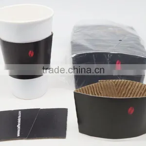 100% Eco-friendly Paper Cup Sleeve With Custom Printed Logos on thumbnail-2