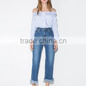 Women's Long Sleeve Loose Fit Off Shoulder Tops thumbnail-3