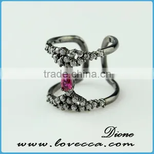 2015 Fashion Jewelry Ring!latest Weddingring Design!micro Pave Diamond Setting Ring-925 Silver China Wedding Ring thumbnail-5
