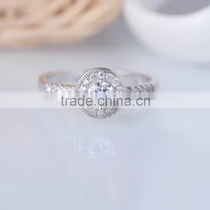 925 Sterling Silver Thin Tension Setting Ring for Women thumbnail-4
