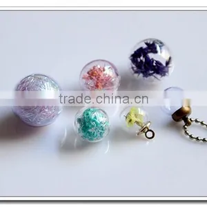 16mm18mm... Hand Blown Mini Large Medium Cover Crystal and Cap, Hollow Terrarium Necklace Pendants Christmas Clear Glass Ball thumbnail-5