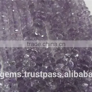 Pink Amethyst Roundell Faceted thumbnail-1
