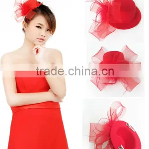 MYLOVE 2 Colors Feather Hat in Stock Bridal Hair Accessory for Women MLXM021 thumbnail-1