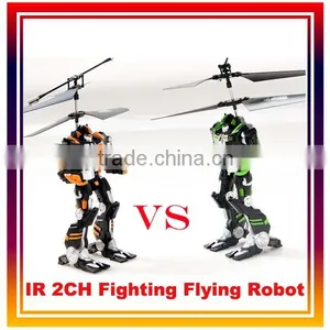 IR 2 Channel Fighting Flying Robot With Light and Sound RC Robot thumbnail-1