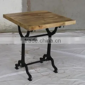 Industrial Iron Wood Coffee Table thumbnail-1
