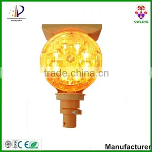 Yellow Solar Flashing Warning Light for Traffic Road or Construction Site thumbnail-1