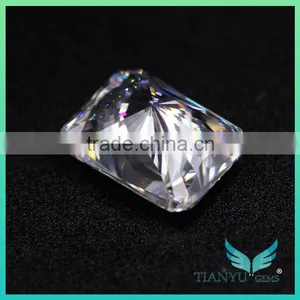 White Moissanite Diamond 8x10mm Radiant Cut Forever One Moissanite Discount thumbnail-3