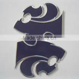 Special Shape Embossed Thin Metal Sticker Label thumbnail-1