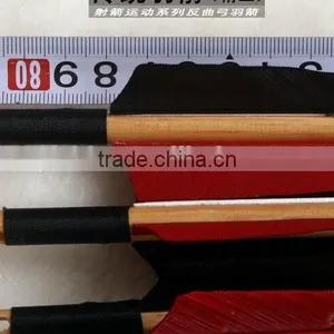 FD-16523 Archery Bamboo Arrows With Real Turkey Feather for Hunting thumbnail-3