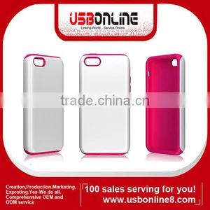Seal Combination Sets PC + Silicone White and Red Case for Iphone5c thumbnail-1