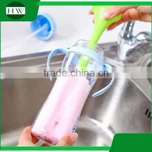Kitchen Plastic Removable Detachable Foldable Stand Sponge Long Handle Hanging Water Cup Bottle Clean Cleaning Brush thumbnail-2