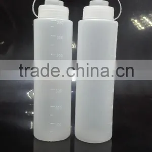 680ml Clear Plastic Ketchup Sauce Soy Squeeze Bottles With Screw Cap thumbnail-1
