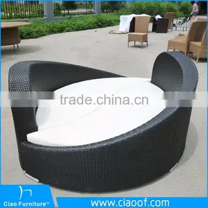 Hot Sale Home Garden Furniture Wicker Sofa Round Bed thumbnail-3