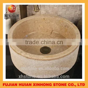 Natural Stone Yellow Jade Marble Basin for Decoration thumbnail-6