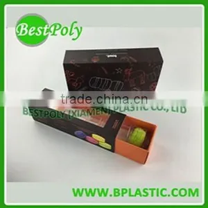 Window Macaron Paper Packaging With Insert Plastic Blister Tray thumbnail-1