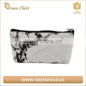 Waterproof Makeup Washable Organizer Storage Pouch Women Marble Paper Toiletry Travel Cosmetic Bag thumbnail-2