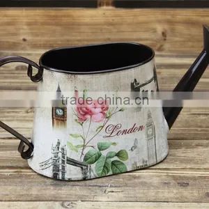 2015 Metal Paper Decal London Watering Can Made in China thumbnail-1