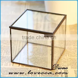 Home Decor Round Glass Flower Box , Glass Plant Terrarium Wholesale thumbnail-2