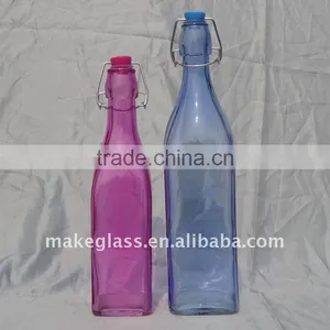 Square Glass Milk Bottle 500&1000ml thumbnail-1