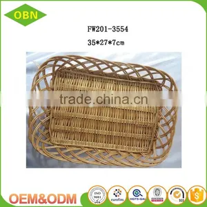 Cheap Woven Decorative Tray Wicker Fruit Basket thumbnail-5