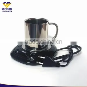 Electric Coffee Cup Warmer & Double Wall Stainless Steel Coffee Cup thumbnail-1