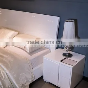 White Bedroom Furniture / Wood Double Bed / Latest Double Bed Designs B57 thumbnail-2