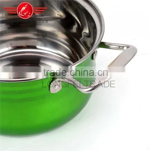 Hot Selling 5pcs Colorized Drum-shaped Stainless Steel Soup Pot Kitchen Cookware With Decal thumbnail-6
