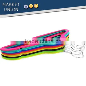 ABS Plastic Velvet Antiskid Hanger Flocking Clothes Hanger With Pulley,ABS,Nylon Villi,Chrome Plated Hook thumbnail-3