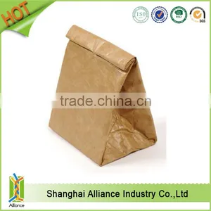 Portable Folding Washable Brown Tyvek Paper Insulated Lunch Cooler Bag for Office thumbnail-2
