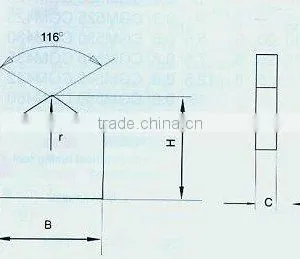 GB5245-85 And YS/T79-1994 Standard Welding Blade--For Drill Bit and Straight Groove Drill With Nonmetallic Material thumbnail-1