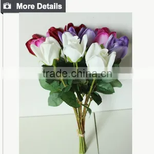 Real Touch Artificial Flower for Christmas Ornament Rose Flower thumbnail-4