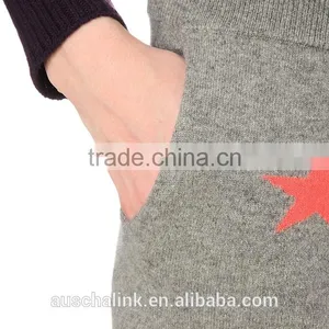 High Quality Ladies Star Print Designs Sport Cashmere Trousers thumbnail-5