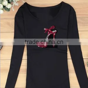 Crystal and Bling High Heel Shoes Rhinestone for T-shirts thumbnail-2