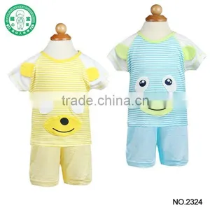 Wholesale Summer Hot Sale Short Sleeve 100% Cotton Baby Clothing Sets thumbnail-1